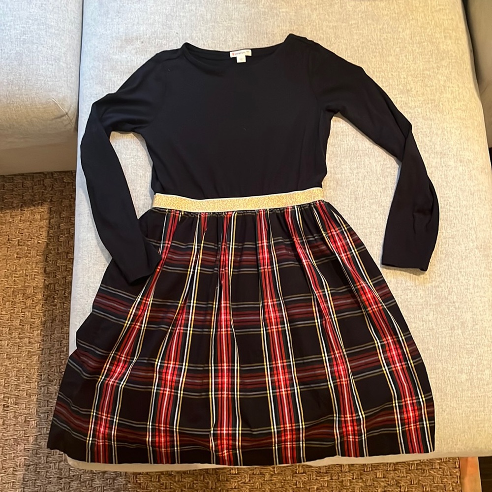 J Crew, Crew Cuts, Tartan holiday dress. Size large for girls/ teens. Worn once.